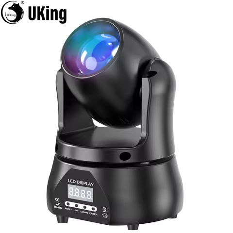 U'King 1/2Pcs 40W Beam Moving Head Light RGBW Disco DJ Lights DMX Stage Light For Wedding Party Conc