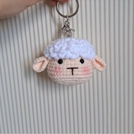 Cute sheep crochet keychain