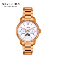 Solvil et Titus Devot Multi-Function Day Night Indicator Quartz &amp; Stainless Steel Bracelet Women Watch W06-03262-003