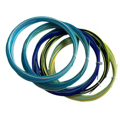 Elastic Colorful Rainbow Badminton String Colorful 0.73mm Badminton Racket Strings Durable Assorted 