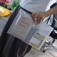 BACK2LIFE File Bag School Supplies Button A5/A4 Plastic Folders Paper Storage Transparent