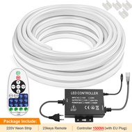 JSLF กลางแจ้งกันน้ำแถบนีออน LED 2835หลอดไฟนีออนยืดหยุ่น750W/1500Wเทป220V สีขาว/ไฟ Led แสงสีขาวอุ่น T