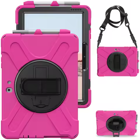 Rugged Case Universal For Microsoft Surface Go 1 2 3 4 Rotating Stand Cover Shockproof With Hand & S