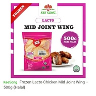 Kee Song Frozen Lacto Mid-Joint Wings