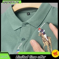 High Quality Polo Shirt Men Green T Shirt Berkolar Lelaki Embroidery Baju Berkolar Lelaki Baju Kolar