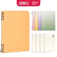 Deli Nusign Spiral Coil Notebook A5/B5 120 Pages Buku Nota Barang Sekolah Cute Planner Notepad Study