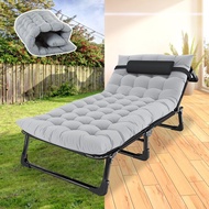 🔥1-Year Warranty🔥Foldable Lazy Chair Adjustable Lounge Reclining Bed for Office Balcony Garden Beach