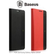 --庫米--BASEUS倍思 Samsung Galaxy Alpha G850F 綻仕系列智能立顯保護套 可觸控側面蓋