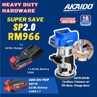 AKAIDO Cordless Router Trimmer Wood Trimmer Router Machine Wood Router Trimmer