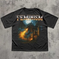 Feminism Dragon Fantasy Vintage Graphic Shirt Retro Dragon Shirt Feminism Shirt Funny Gifts Grunge C