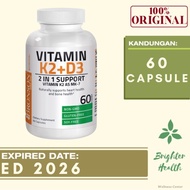Bronson K2 D3 Vitamin K2 MK7 D3 5000 IU 60 Capsules