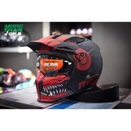 MT Helmet Street Fighter SV Aztec Matt Red Pattern