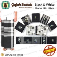 KATUN CODE H53F Sarong ELEPHANT DUDUK Black White BW Black White Original Genuine Cap Adult Men's Si