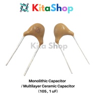 Monolithic Capacitor / Multilayer Ceramic Capacitor (105 , 1 uF)