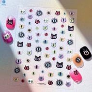 Jelly Monster Devil Eyes Nail Stickers Funny Cartoon Decorative Stickers 【bluey】