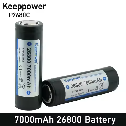 Keeppower P2680C 7000mAh Protected Li-ion Rechargeable 26800 Battery for Flashlight