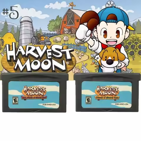 GBA Game Cartridge Harvest Moon Series 32 Bit Video Game Console Card Friends of Mineral Town for GB