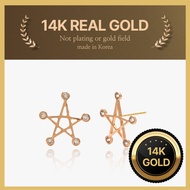 [Helene Jewelry] 14K real gold Stella Cubic gold earring