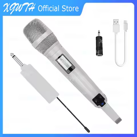 Wireless Microphone UHF Handheld Dynamic Mic Karaoke System SKM9000 Rechargeable Receiver DJ Studio 