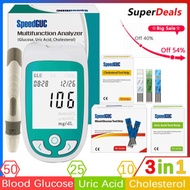 Multifunction Cholesterol Uric acid Blood Glucose Meter Glucometer Kit Diabetes Gout Tester Blood Su