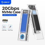 ORICO M.2 NVME SSD Case Enclosure 20Gbps USB 3.2 Gen 2 x 2 PCIE NVME Adapter Cooling Fan(TCM2-G20)