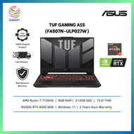 Asus Gaming Laptop TUF Gaming A15 FA507N-ULP027W 15.6'' FHD 144Hz ( Ryzen 7 7735HS, 8GB, 512GB SSD, RTX4050 6GB, W11 )