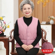 Liner Warm Solid Color Vest 2026 Autumn Winter Clothes Elderly Clothes Middle-aged Elderly Women's C