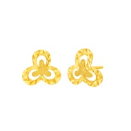 Citigems 916 Gold Shamrock Earrings