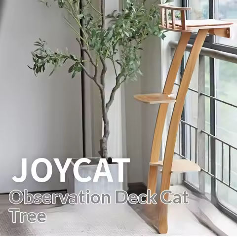 JoyCat Glass Suction Cup Window Perch Heavy Duty Cat Climbing Platform Indoor Steps Ladder Lookout B