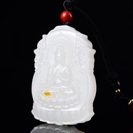 秒殺價 天然新疆和田玉羊脂玉籽料觀音吊墜