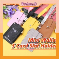 NCW-02 5Card Slot Holder Business Credit Card work ID card &ID student key chain, small wallet with 