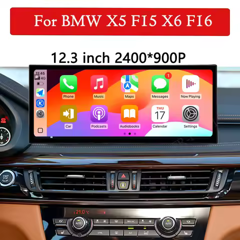 Plug and Play 10.33/12.3 Inch Android 15 For BMW X5 F15 X6 F16 NBT EVO System Car Radio GPS Navigati