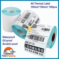 Thermal Label A6 500PCS 100*150mm High Quality Blue Base Airway Bill Sticker Printing Roll Consignment Note