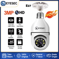 EYESEC CCTV Lamp V380 Pro 3MP Wifi CCTV Camera 360 Degree Panoramic Smart CCTV Bulb IP Camera CCTV W