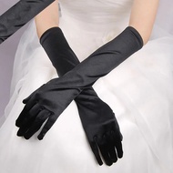 New Women's Evening Party Formal Gloves Adult Black White Red Grey Opera/Elbow/Wrist Stretch Satin Finger Long Gloves Mittens Gloves