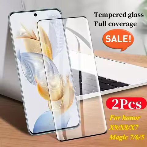 2Pcs Black Border Screen Protector Film for Honor X9c X9b X8a X8bx7c X6a Magic 6 7 Pro Magic 6 5 4 L