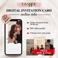 E.KARDE Digital Wedding Invitation Card | Kad Kahwin | Engagement | Video Card | Murah | RSVP | No 3