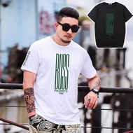 XL-8XL Summer Men's T-shirt Large Size T-shirt with Letter Printing