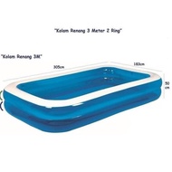 Sun Club Jumbo Large Plain Children's Swimming Pool Size 305Cm Rectangular Pool