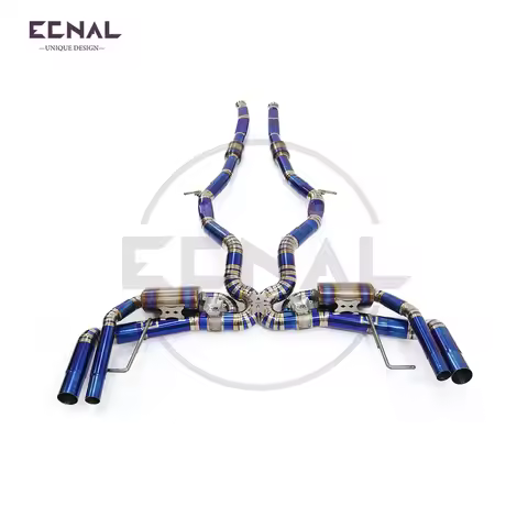 Ecnal Exhaust Catback with Valve Muffler for Mercedes Benz AMG W222 S63 5.5T 2014-2017 TC4 Titanium 