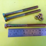 YELLOW BOLT NUT M10 X 120 BMK M10 X 120/ YELLOW M10X120 BOLT/ M10 BOLT/ 14 KEY BOLT/ 14 12CM LENGTH/