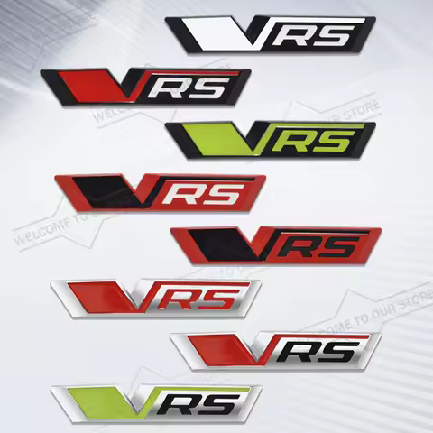 Car Styling New VRS Emblem Body Trunk 3D Metal Grille Badge Stickers Decal For Octavia Enyaq RS Elro