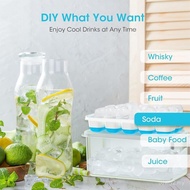 DOQAUS Ice Cube Tray with Lid and Storage Box-4 Pack Ice Cube Trays for Refrigerator, JXJ1