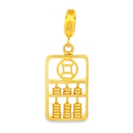 Top Cash Jewellery 916 Gold Rectangle Ancient Coin Abacus Pendant