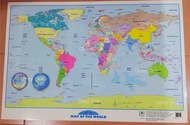 World Map Map of The World 世界地图 Peta Dunia 51x76cm ENGLISH