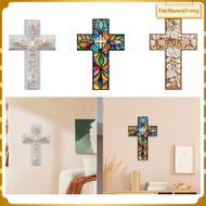 [TachiuwadcMY] 2D Flat Pattern Cross Wall Plaque Lightweight Accessories Elegant Catholic Gift for M