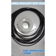 (20M) CABLE RG59 RG6 WAYAR SIGNAL CCTV NJOI ASTRO  AERIAL ANTENNA TV MYTV 2core wayar AREA HDTV ANAL