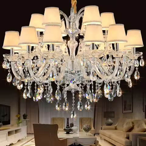 luxury Modern Chandelier lights K9 crystal chandelier Lustres de cristal living room lamp home light