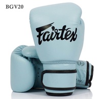 Fairtex Boxing gloves BGV20 Pastel Blue Limted Edition 10,12,14,16 oz.Muay Thai for training MMA K1 , นวมแฟร์แท็กซ์ BGV20 สีฟ้า ทำจากหนังแท้ สำหรับการซ้อมมวย