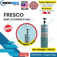 FRESCO Refrigerant Gas R134a (1000g) – Baby Cylinder ** WITHIN SARAWAK ONLY**